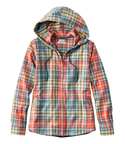 Women's Scotch Plaid Flannel Shirt, Relaxed Zip Hoodie | L.L.Bean sale