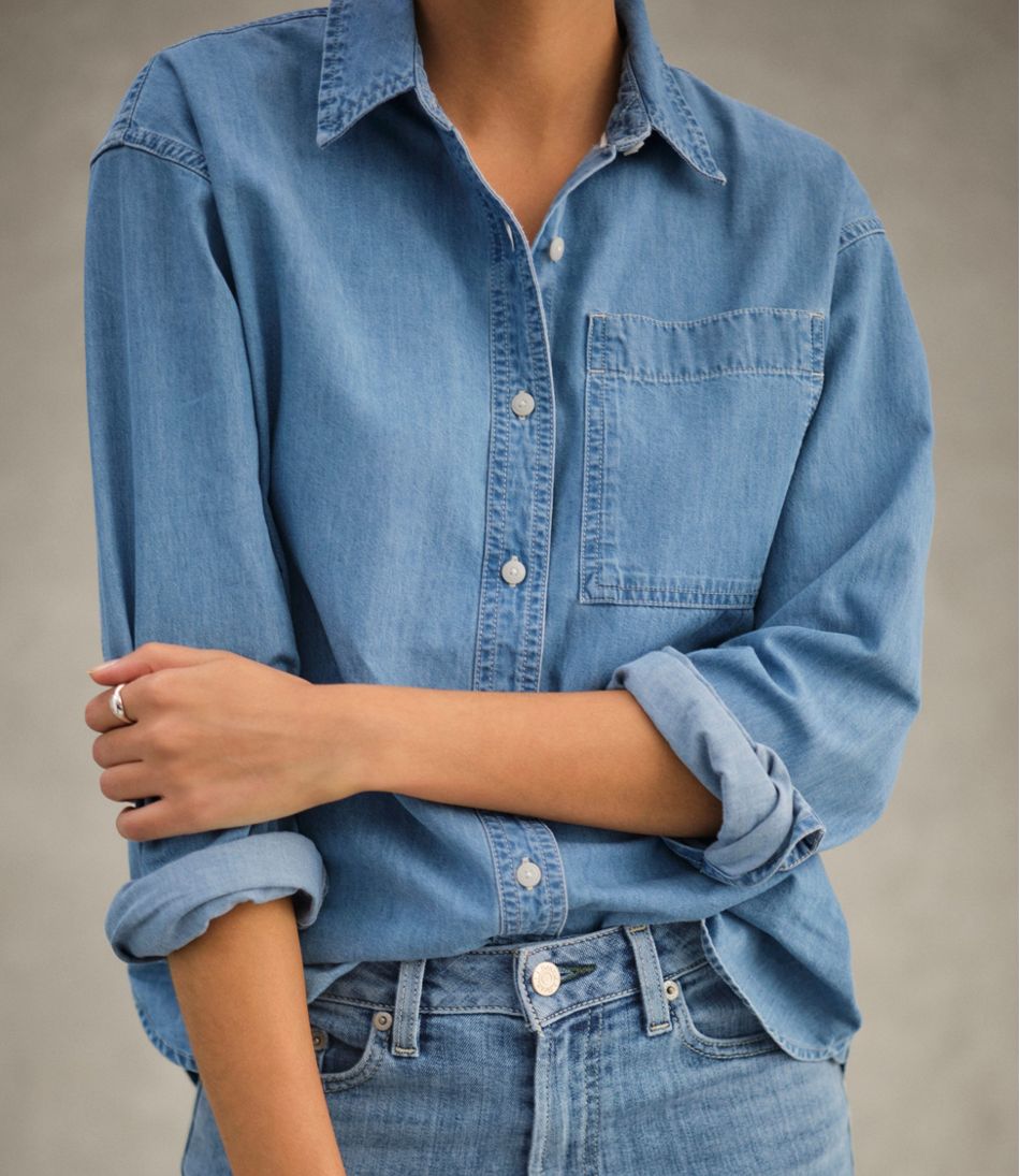 Women's L.L.Bean Denim Boyfriend Shirt | L.L.Bean on sale