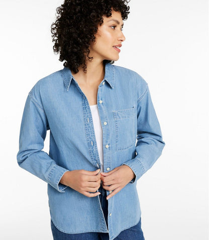 Women's L.L.Bean Denim Boyfriend Shirt | L.L.Bean on sale