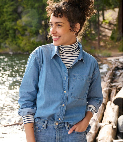 Women's L.L.Bean Denim Boyfriend Shirt | L.L.Bean on sale