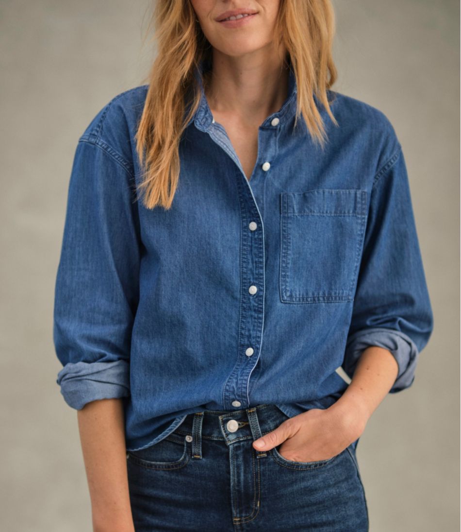 Women's L.L.Bean Denim Boyfriend Shirt | L.L.Bean on sale