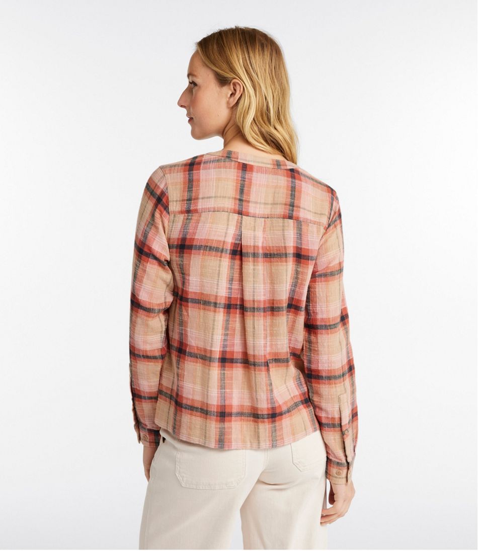 Women's L.L.Bean Day Breeze Shirt, Long-Sleeve Collarless | L.L.Bean sale