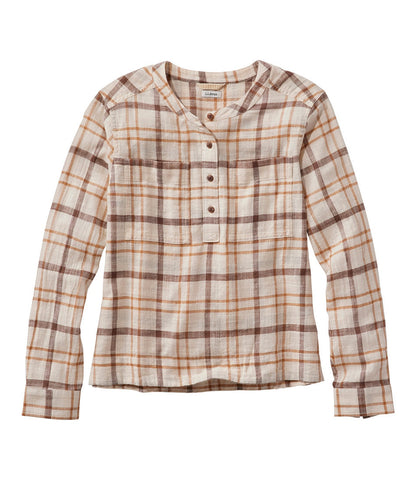 Women's L.L.Bean Day Breeze Shirt, Long-Sleeve Collarless | L.L.Bean sale - US 8780