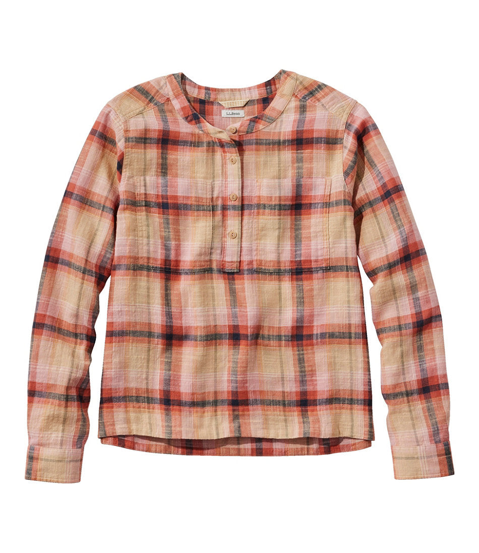 Women's L.L.Bean Day Breeze Shirt, Long-Sleeve Collarless | L.L.Bean sale - US 8780