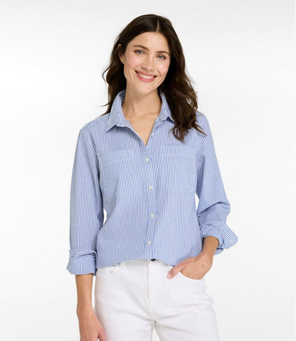 Women's Vacationland Seersucker Shirt, Long-Sleeve | L.L.Bean outlet