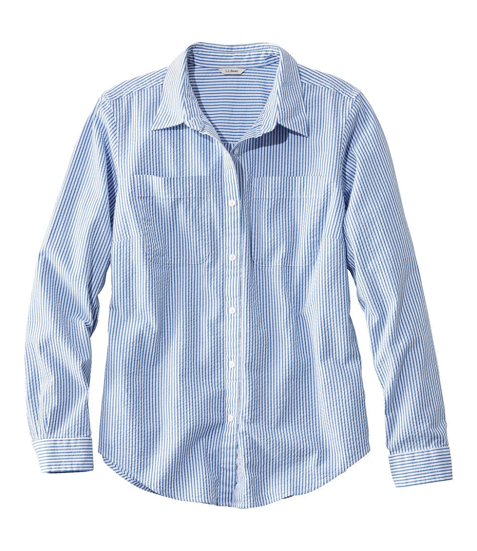 Women's Vacationland Seersucker Shirt, Long-Sleeve | L.L.Bean outlet - US 9495