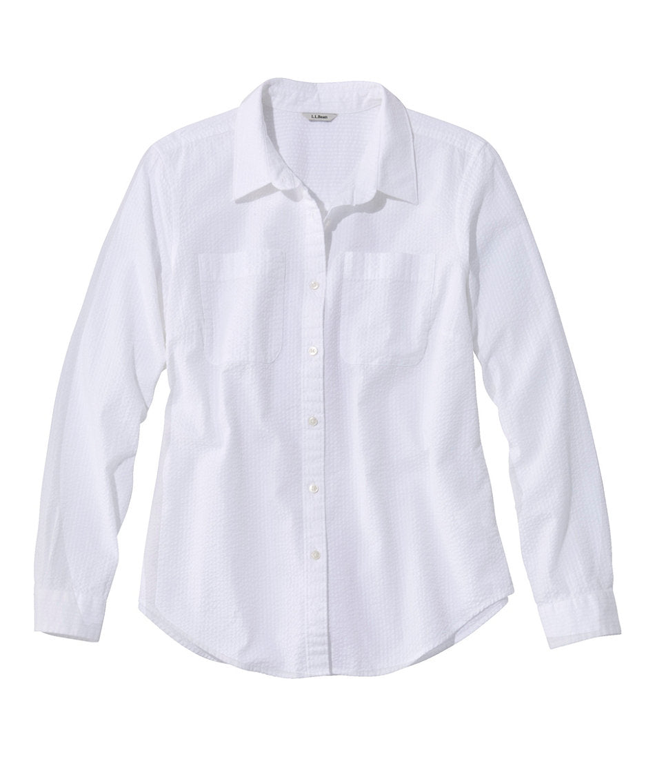 Women's Vacationland Seersucker Shirt, Long-Sleeve | L.L.Bean outlet - US 9495