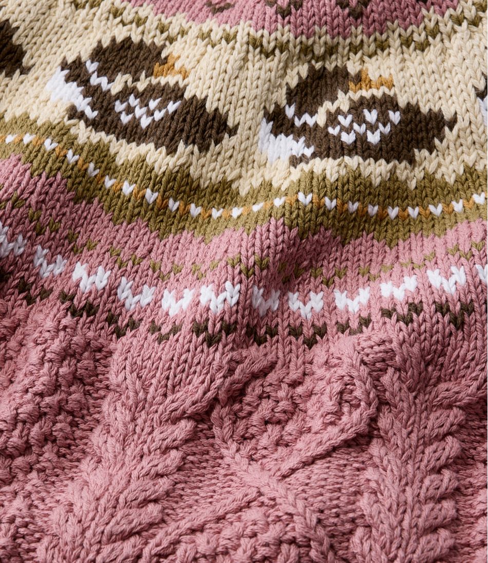 Women's Signature Cotton Fisherman Sweater, Crewneck Novelty | L.L.Bean on sale