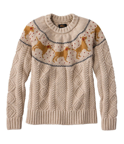 Women's Signature Cotton Fisherman Sweater, Crewneck Novelty | L.L.Bean on sale - US 1703