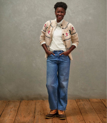 Women's Signature Cotton Fisherman Sweater, Short Cardigan Fair Isle | L.L.Bean online