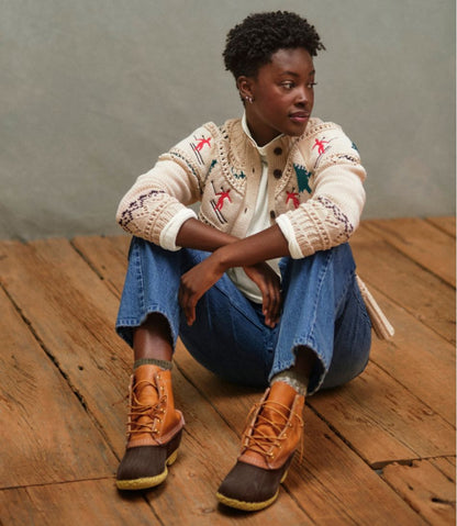 Women's Signature Cotton Fisherman Sweater, Short Cardigan Fair Isle | L.L.Bean online