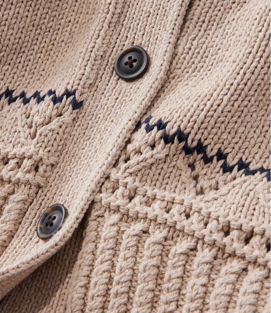 Women's Signature Cotton Fisherman Sweater, Short Cardigan Fair Isle | L.L.Bean online