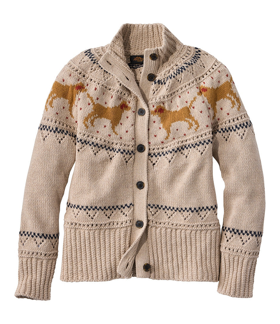 Women's Signature Cotton Fisherman Sweater, Short Cardigan Fair Isle | L.L.Bean online - US 7085
