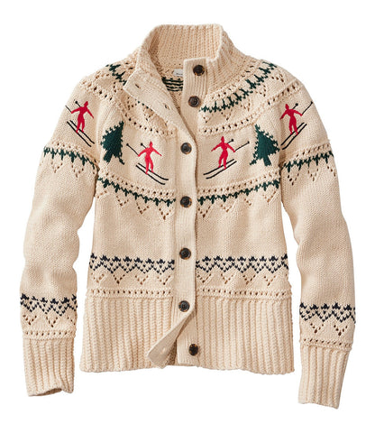 Women's Signature Cotton Fisherman Sweater, Short Cardigan Fair Isle | L.L.Bean online - US 7085