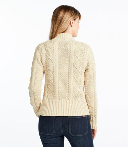 Women's Signature Cotton Fisherman Sweater, Short Cardigan | L.L.Bean sale