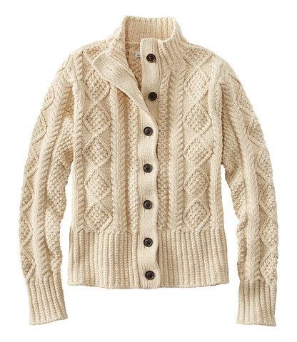 Women's Signature Cotton Fisherman Sweater, Short Cardigan | L.L.Bean sale - US 4540