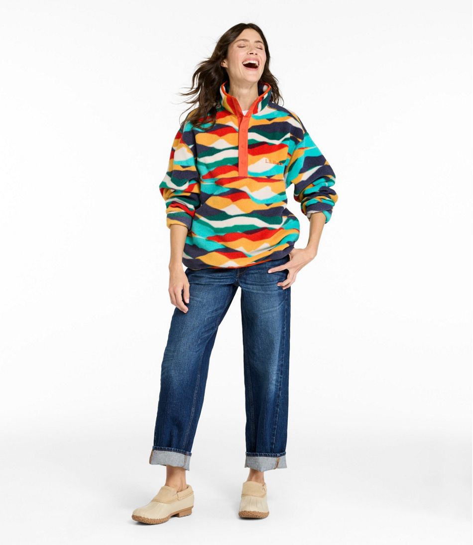 Adults' Bean's Classic Fleece Pullover, Print | L.L.Bean on sale