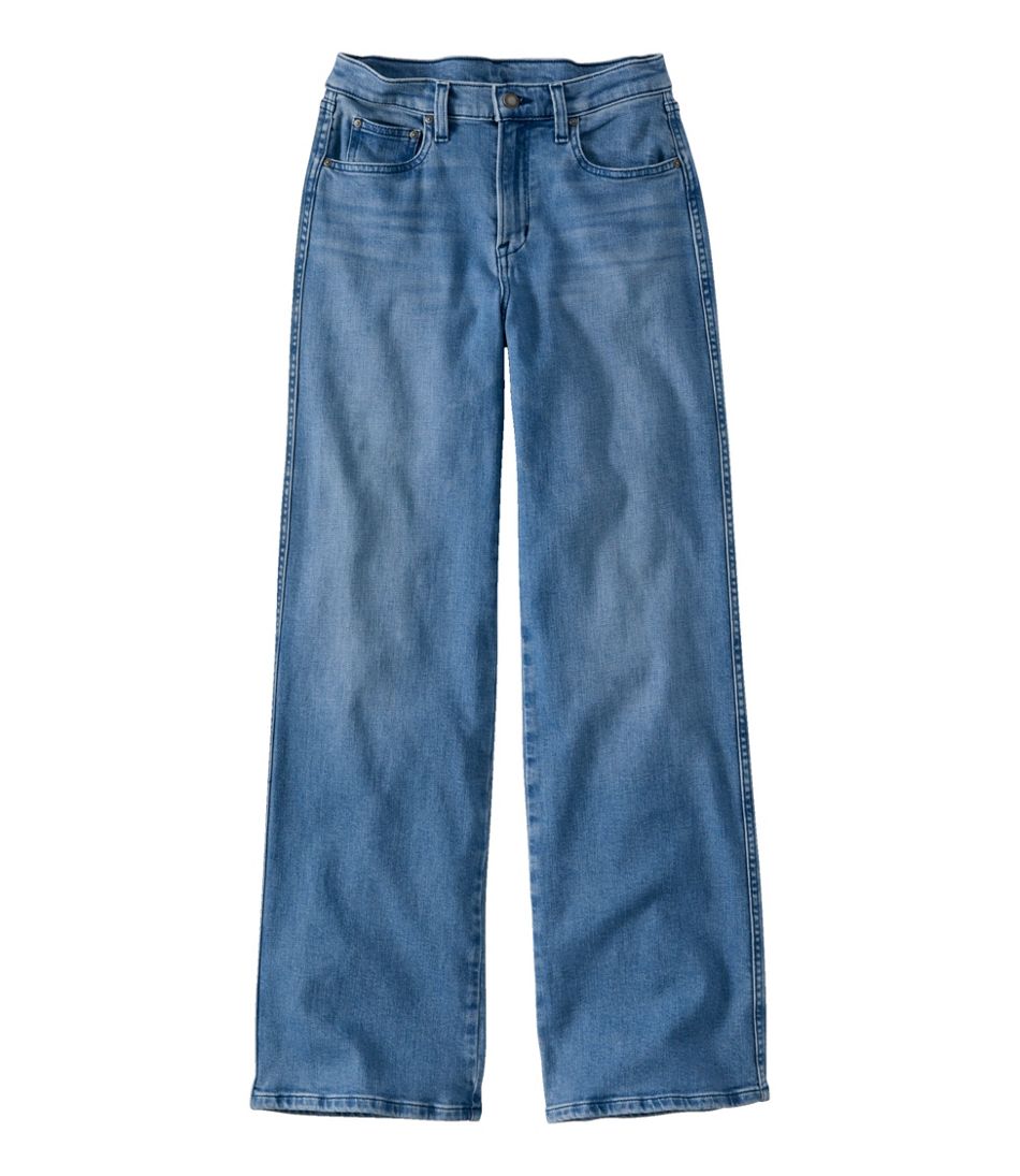 Women's L.L.Bean Everyday Stretch Jeans, High-Rise Relaxed Wide-Leg | L.L.Bean outlet