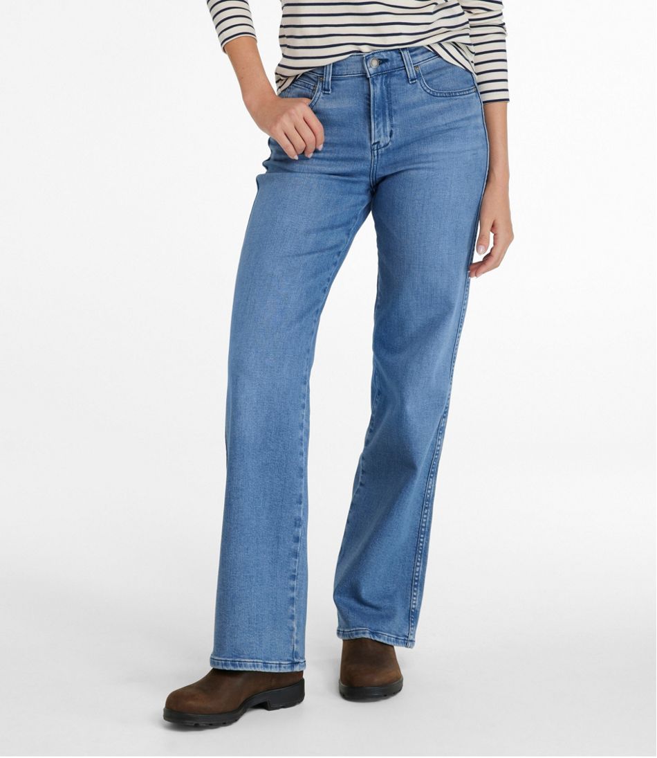 Women's L.L.Bean Everyday Stretch Jeans, High-Rise Relaxed Wide-Leg | L.L.Bean outlet