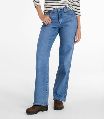 Women's L.L.Bean Everyday Stretch Jeans, High-Rise Relaxed Wide-Leg | L.L.Bean outlet
