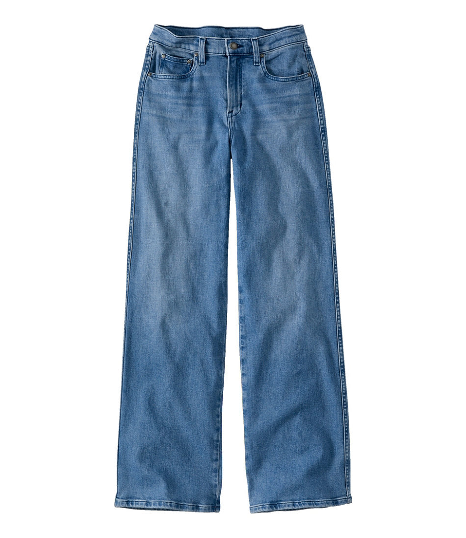 Women's L.L.Bean Everyday Stretch Jeans, High-Rise Relaxed Wide-Leg | L.L.Bean outlet - US 7502