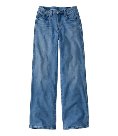 Women's L.L.Bean Everyday Stretch Jeans, High-Rise Relaxed Wide-Leg | L.L.Bean outlet - US 7502