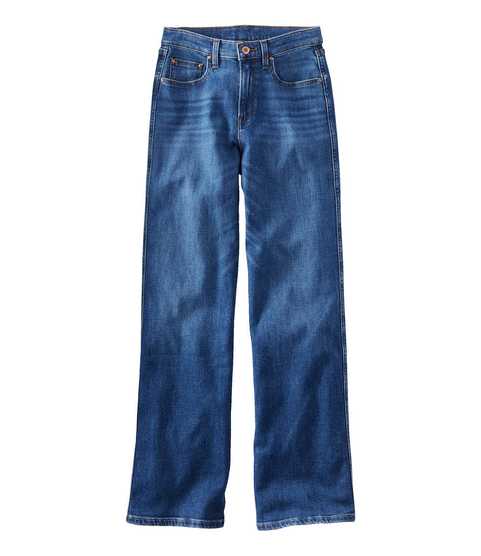 Women's L.L.Bean Everyday Stretch Jeans, High-Rise Relaxed Wide-Leg | L.L.Bean outlet - US 7502