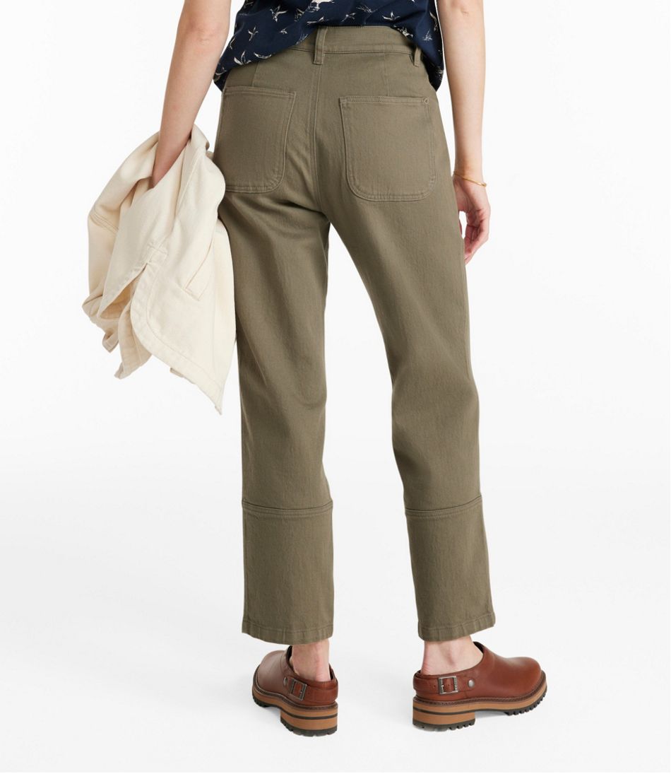 Women's Signature Washed Cotton Barrel Pants, High-Rise Tapered Leg | L.L.Bean near me
