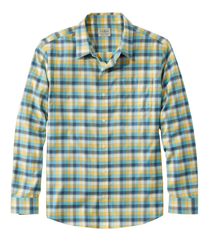 Men's Wrinkle-Free Ultrasoft Brushed Cotton Shirt, Long-Sleeve, Slightly Fitted Untucked Fit | L.L.Bean discount