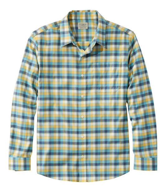 Men's Wrinkle-Free Ultrasoft Brushed Cotton Shirt, Long-Sleeve, Slightly Fitted Untucked Fit | L.L.Bean discount
