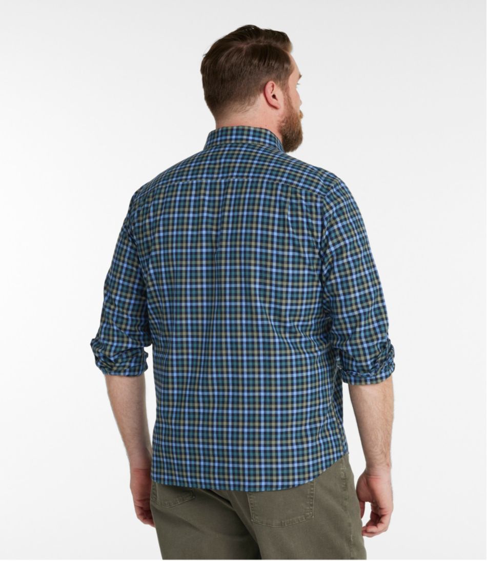 Men's Wrinkle-Free Ultrasoft Brushed Cotton Shirt, Long-Sleeve, Slightly Fitted Untucked Fit | L.L.Bean discount
