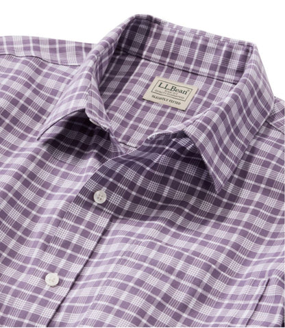 Men's Wrinkle-Free Ultrasoft Brushed Cotton Shirt, Long-Sleeve, Slightly Fitted Untucked Fit | L.L.Bean discount