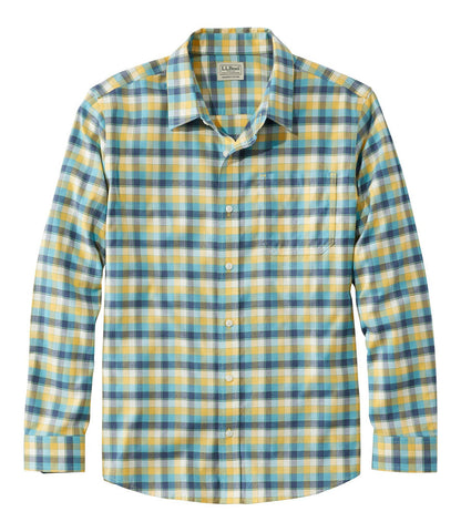 Men's Wrinkle-Free Ultrasoft Brushed Cotton Shirt, Long-Sleeve, Slightly Fitted Untucked Fit | L.L.Bean discount - US 2268