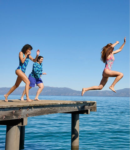 Women's Coastal Essentials Swimwear, V-Neck Tanksuit Print | L.L.Bean outlet