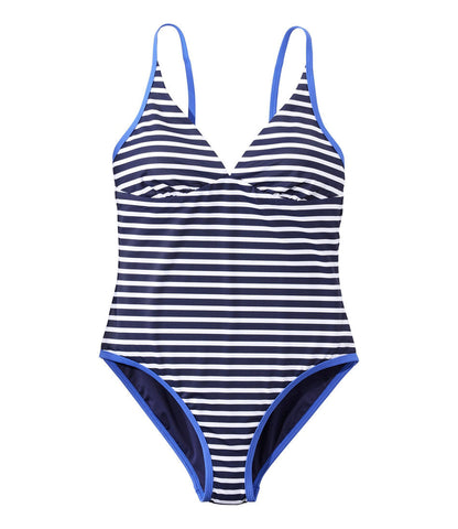 Women's Coastal Essentials Swimwear, V-Neck Tanksuit Print | L.L.Bean outlet - US 4561