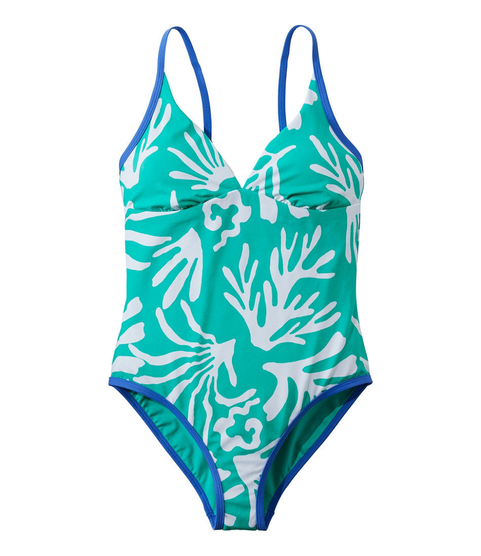 Women's Coastal Essentials Swimwear, V-Neck Tanksuit Print | L.L.Bean outlet - US 4561