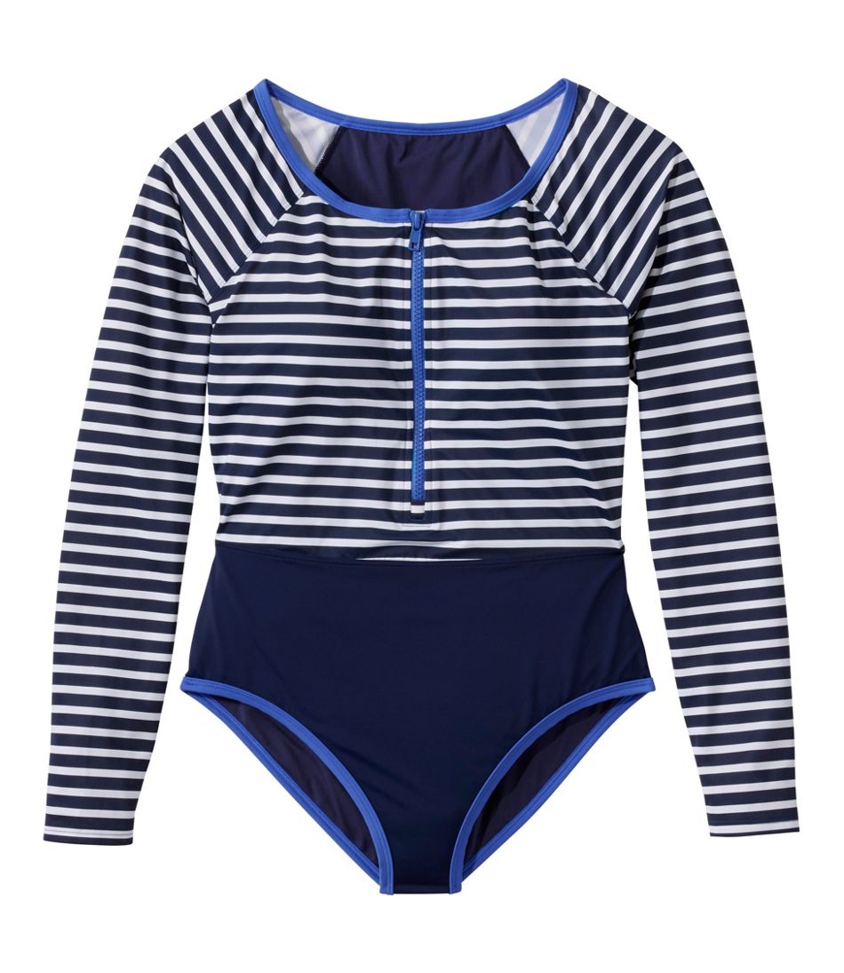 Women's Coastal Essentials Swimwear, Long-Sleeve Tanksuit Print | L.L.Bean discount