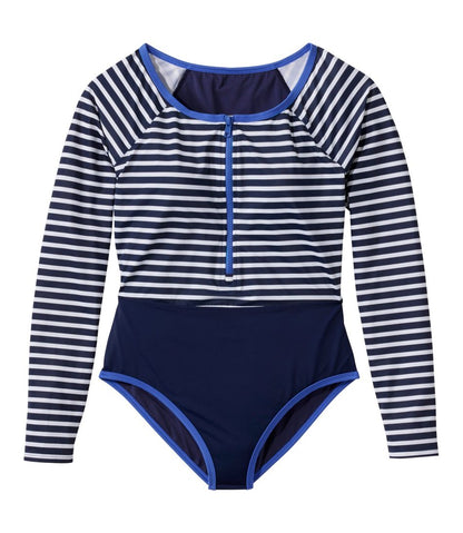 Women's Coastal Essentials Swimwear, Long-Sleeve Tanksuit Print | L.L.Bean discount