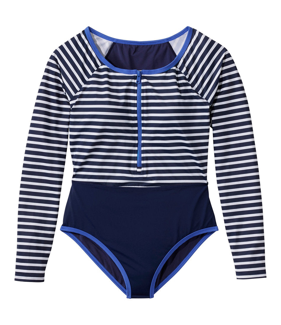 Women's Coastal Essentials Swimwear, Long-Sleeve Tanksuit Print | L.L.Bean discount - US 9022
