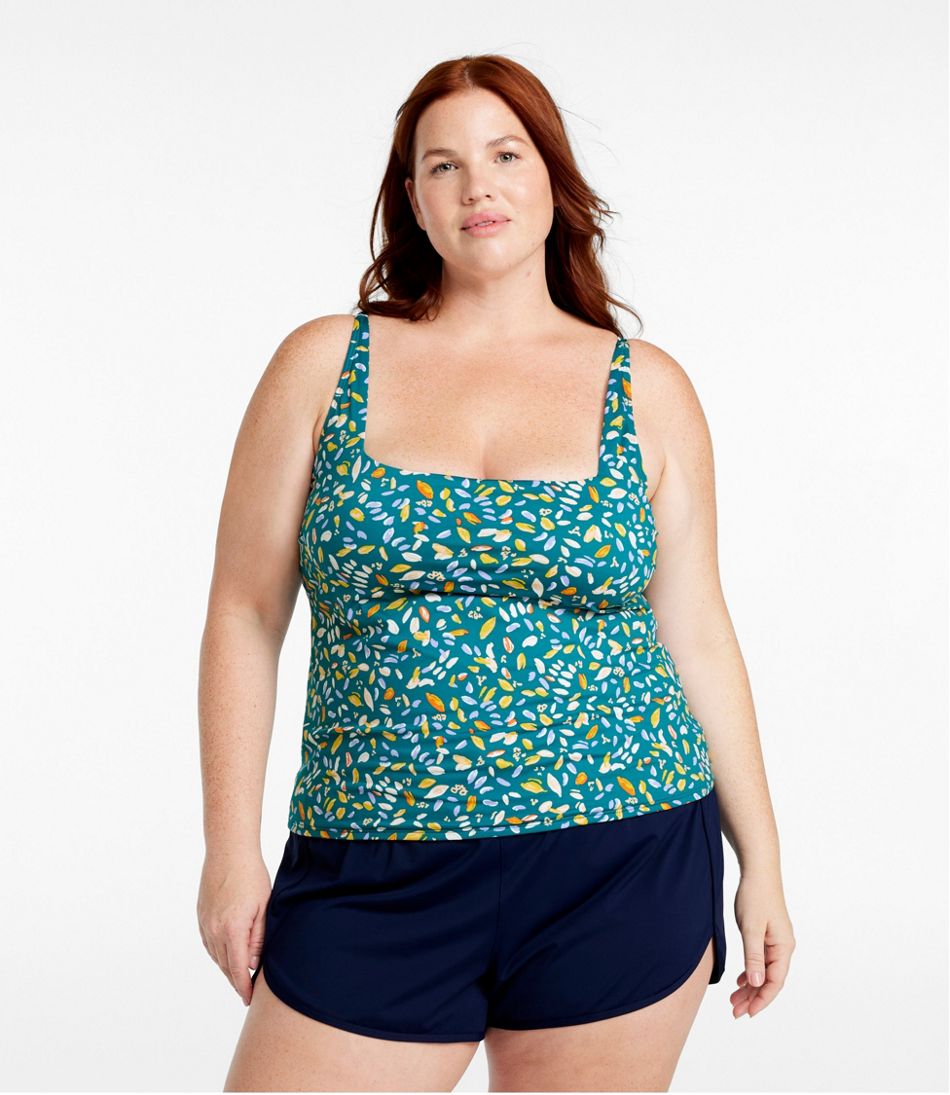 Women's New Currents Swimwear, Squareneck Tankini Top Print | L.L.Bean discount