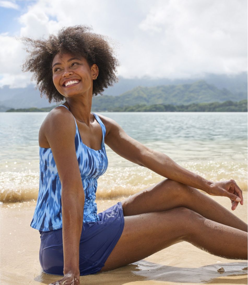 Women's New Currents Swimwear, Squareneck Tankini Top Print | L.L.Bean discount