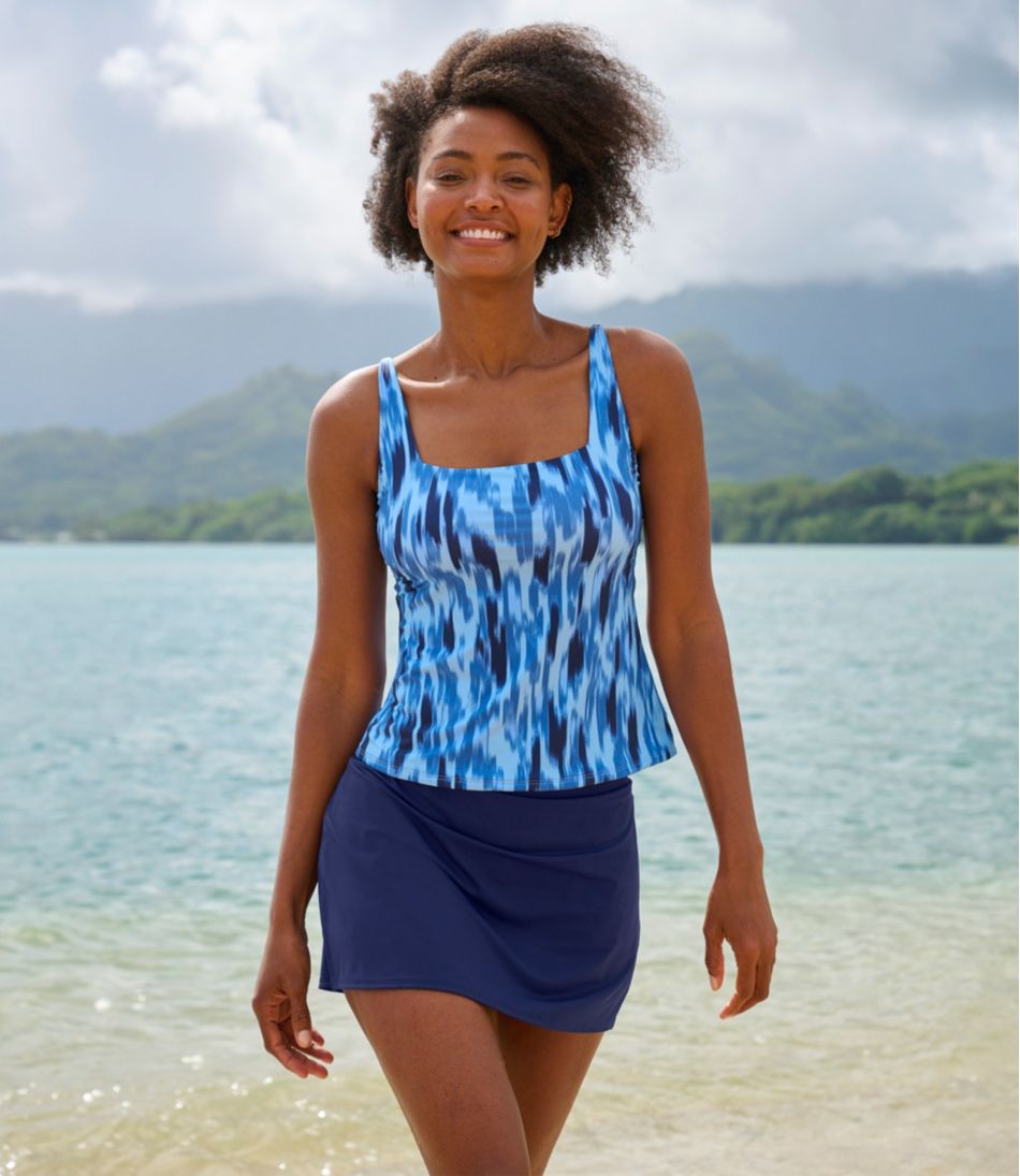 Women's New Currents Swimwear, Squareneck Tankini Top Print | L.L.Bean discount