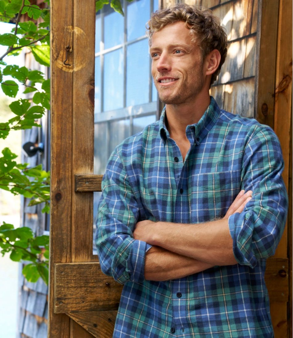 Men's Scotch Plaid Flannel Shirt, Traditional Fit | L.L.Bean for sale