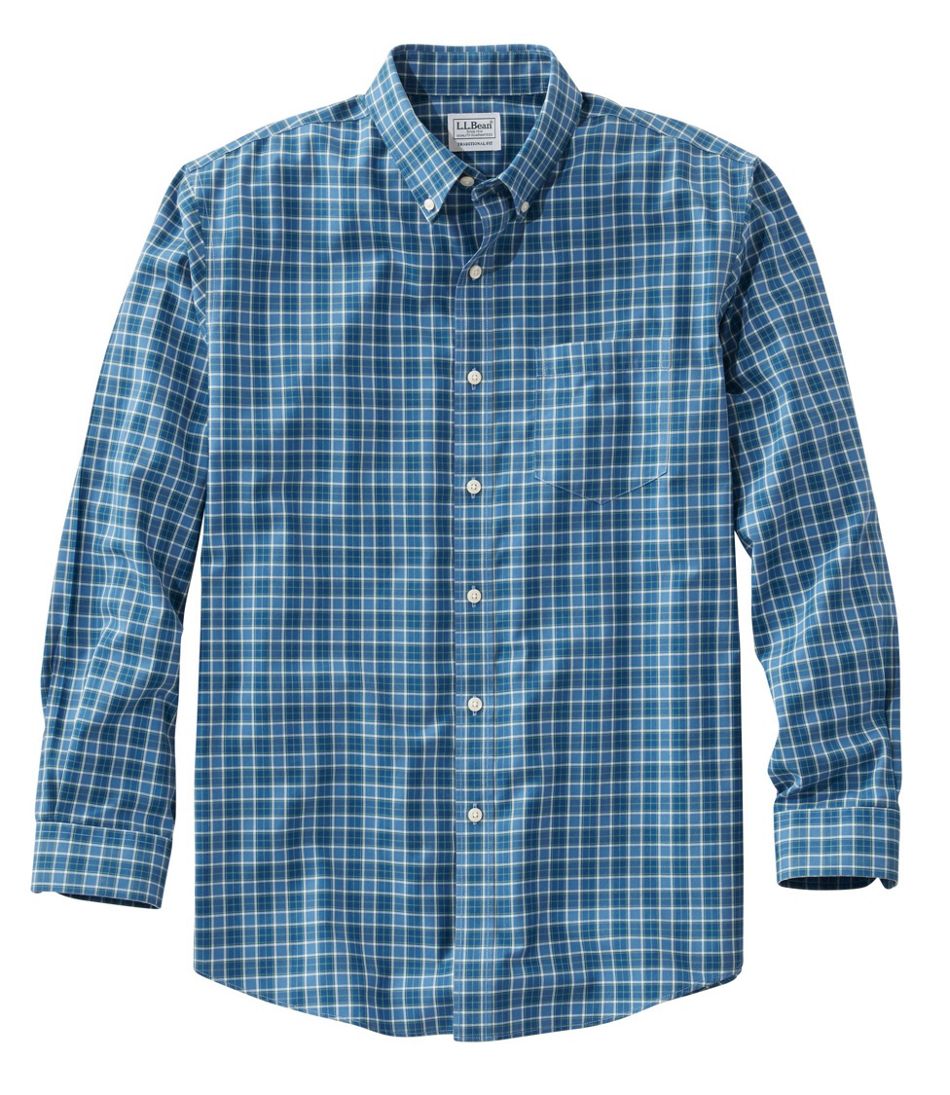 Men's Wrinkle-Free Kennebunk Sport Shirt, Traditional Fit Check | L.L.Bean on sale