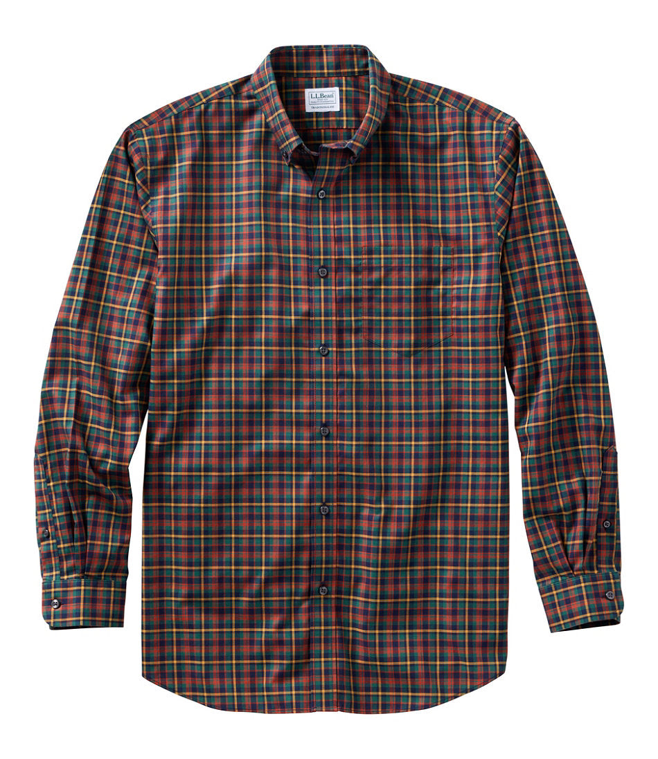 Men's Wrinkle-Free Kennebunk Sport Shirt, Traditional Fit Check | L.L.Bean on sale - US 5838