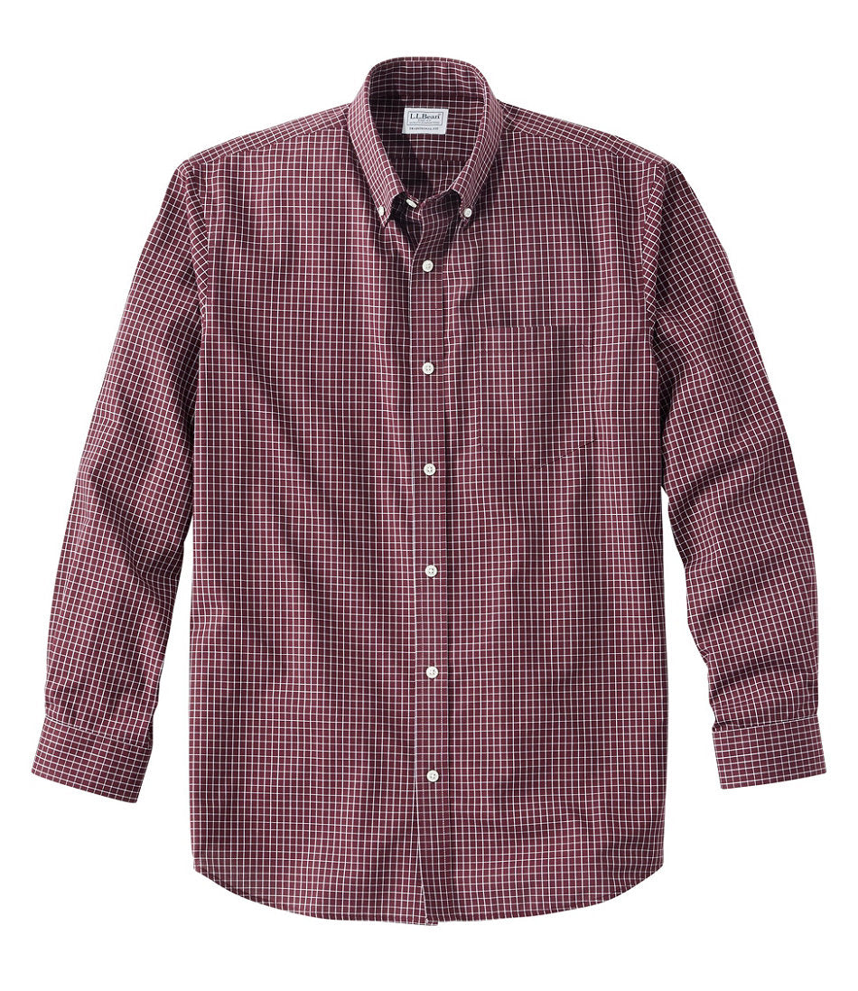 Men's Wrinkle-Free Kennebunk Sport Shirt, Traditional Fit Check | L.L.Bean on sale - US 5838