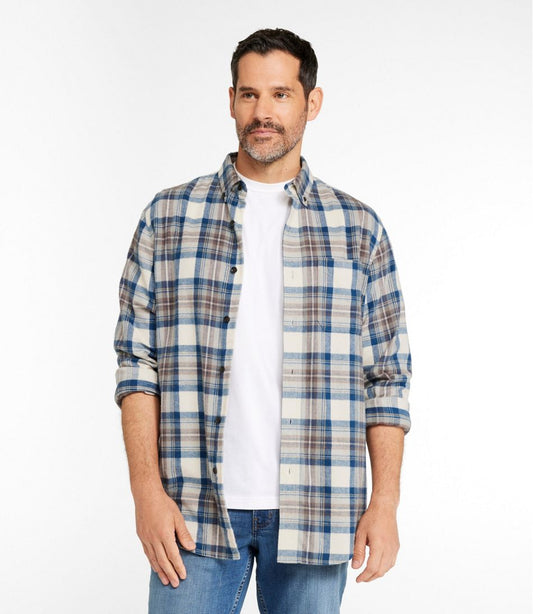 Men's Scotch Plaid Flannel Shirt, Slightly Fitted | L.L.Bean outlet