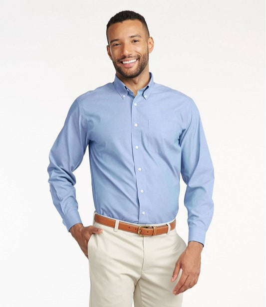 Men's Wrinkle-Free Pinpoint Oxford Cloth Shirt, Traditional Fit | L.L.Bean sale