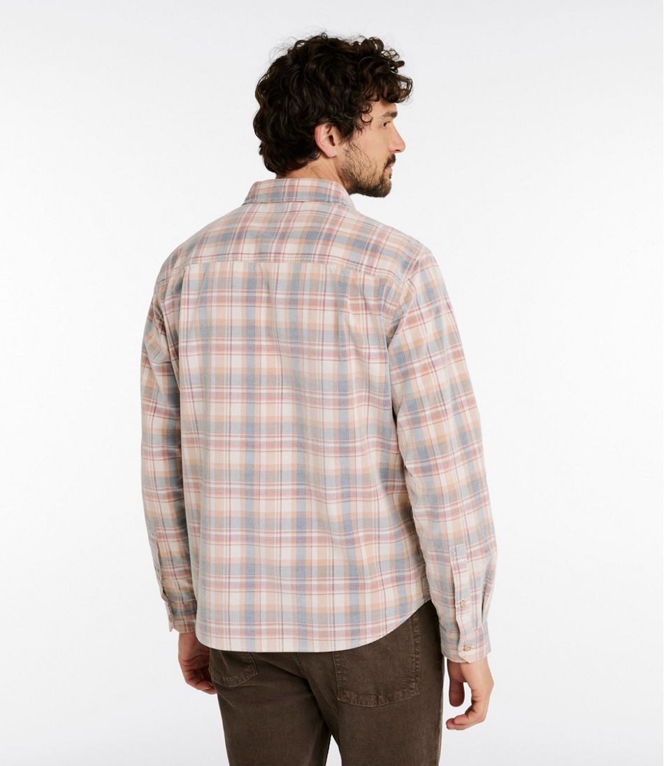 Men's Sunwashed Corduroy Shirt, Slightly Fitted Untucked Fit, Plaid | L.L.Bean discount