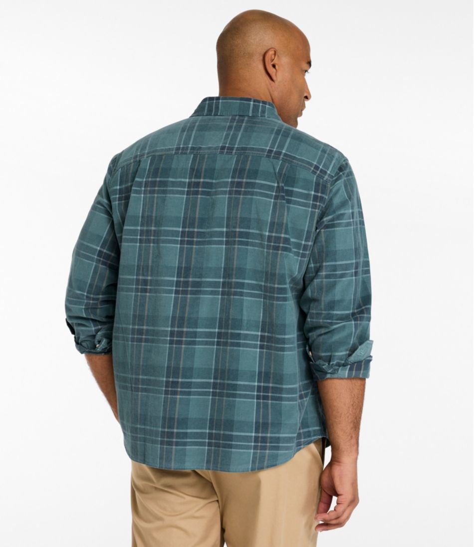 Men's Sunwashed Corduroy Shirt, Slightly Fitted Untucked Fit, Plaid | L.L.Bean discount